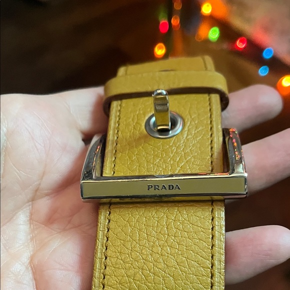 Prada Tan and Brown Leather Belts with Silver Buckles - Picture 4 of 9